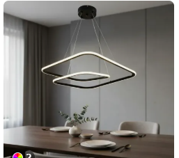 Lustre pendente LED de design geométrico