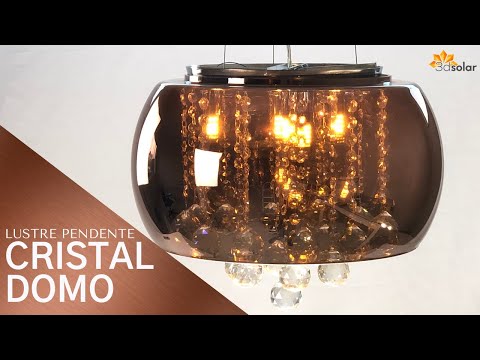 Montagem do lustre pendente cristal Domo